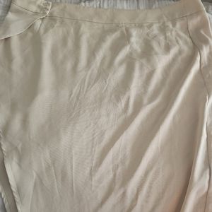 Garnerstyle For Fashion To Figure High Slit Cream Skirt Size 3x